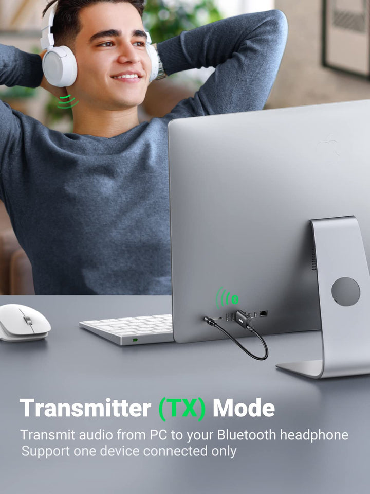 ADAPTADOR BLUETOOTH TRANSMISOR Y RECEPTOR USB 5.1 UGREEN – Compukaed