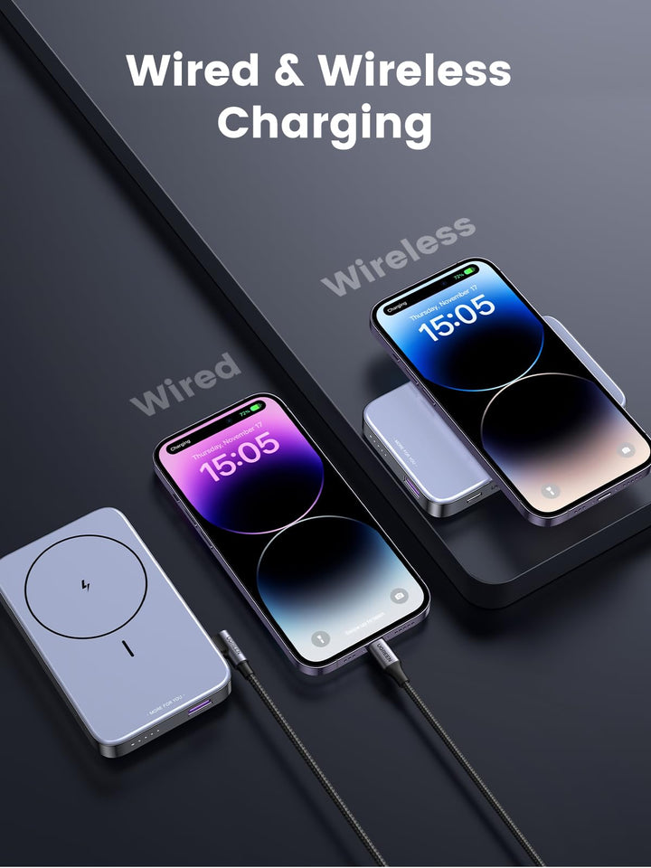  UGREEN Magnetic Wireless Charger, Portable Wireless