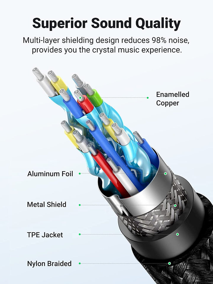 aux to lightning cable, superior sound quality