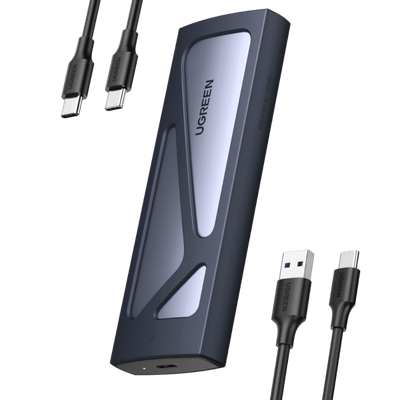 UGREEN USB C Boîtier Disque Dur Externe 2,5 Pouces SATA III II I HDD SSD  avec 6Gbps sans Outils, Câbles USB A vers USB C Inclus Supporte UASP Trim  S.M.A.R.T : 