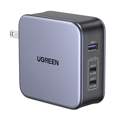 Ugreen Nexode 140W USB C GaN Charger-3 Ports Wall Charger