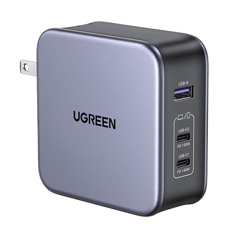 UGREEN Nexode 140W PD 3.1 Chargeur USB C Rapide 3 Ports avec GaN Tech  Compatible avec