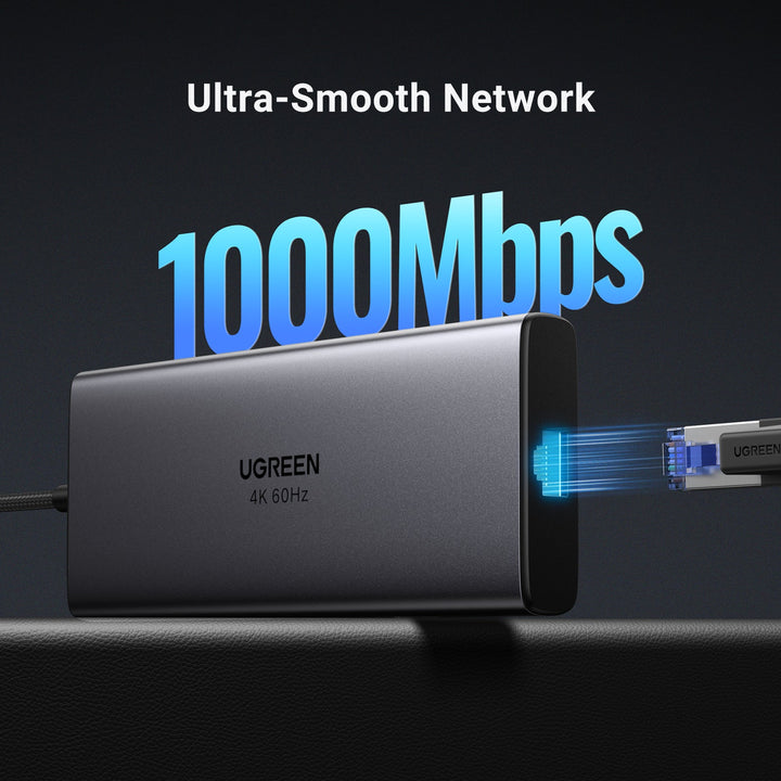 UGREEN Revodok 109 USB C Hub 9 in 1 Gigabit Ethernet 4K@60Hz HDMI, 100W PD  Charging, SD/TF Card Reader, 2 USB A&C Data Ports Compatible with Mac M1