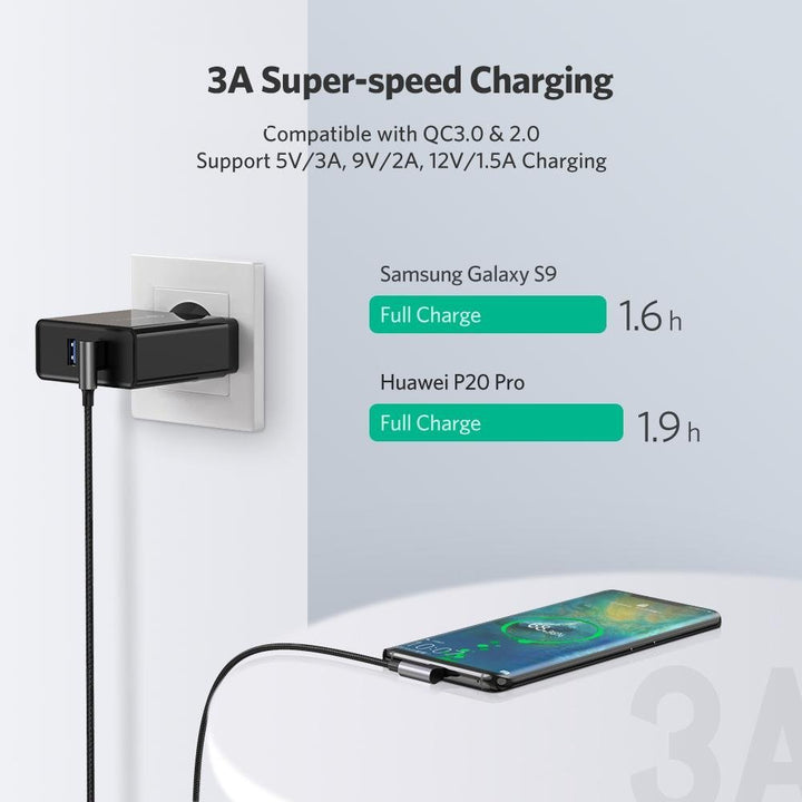 UGREEN Double 90 Degree USB C Fast Charger Cable, 1m