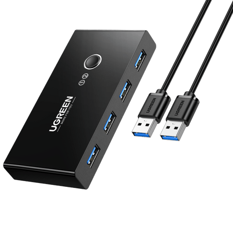HMDページ UGREEN USB 3.0 4-Port Switch With 2 Pack USB Male Cable