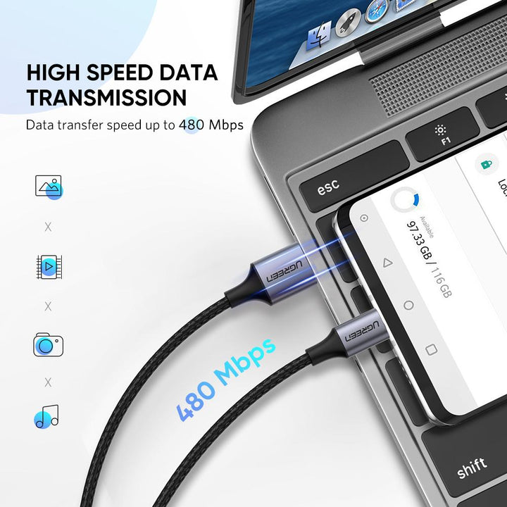 Cable USB-C a USB-C Carga Rapida Quanta Essentials