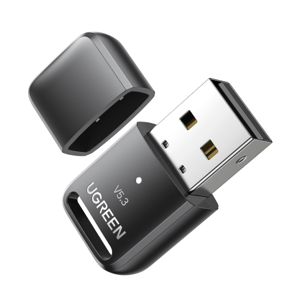 UGREEN 5.1 Receptor transmisor 2 en 1 Adaptador USB inalámbrico Micrófono  incorporado Audio de 0.138 in Bluetooth Dongle Driver Free para TV, estéreo