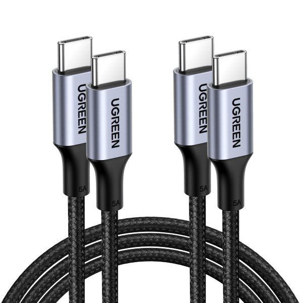 SooPii Coiled 100W USB C to USB C Cable Fast Charging 2M Nylon Braided Type-C  Cable with LED Display for lPad/lphone/MacBook